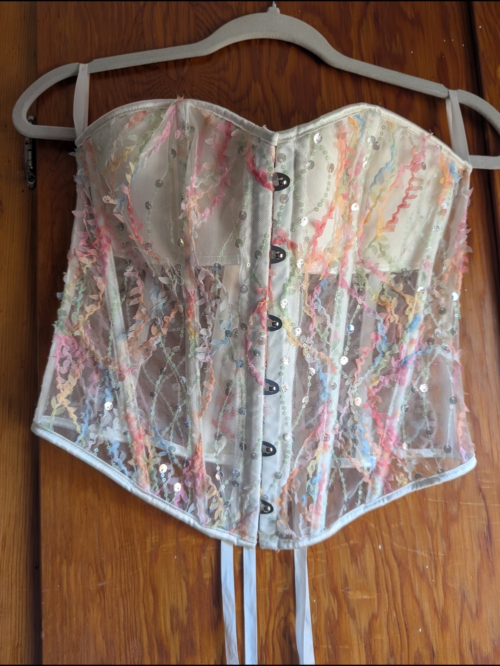 Sheer White Corset Top